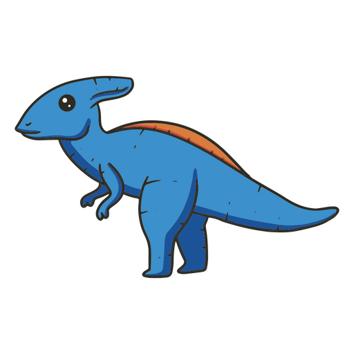 Trazo de color de dinosaurio parasaurolophus bebé Diseño PNG