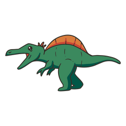 Baby spinosaurus dinosaur color stroke PNG Design