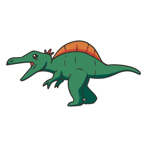 Trazo de color de dinosaurio spinosaurus bebé Diseño PNG