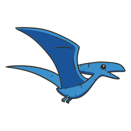 Baby pterodactyl dinosaur color stroke PNG Design Transparent PNG