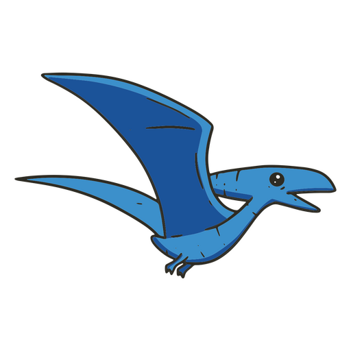 Baby pterodactyl dinosaur color stroke PNG Design
