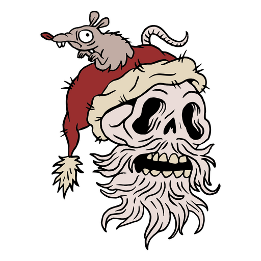 Anti-Weihnachtssch?del Santa Farbstrich PNG-Design