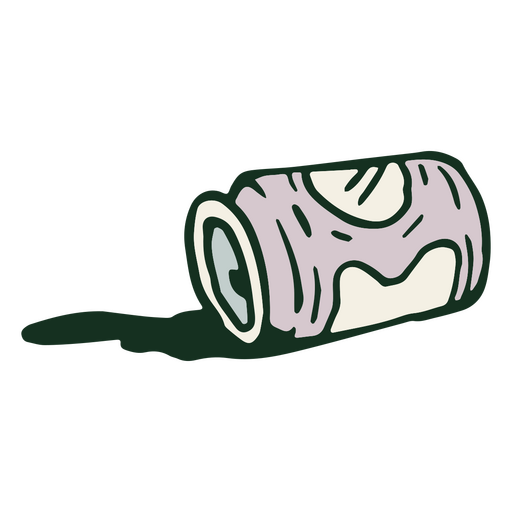 Icono de lata derramada Diseño PNG