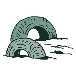 Buried tires PNG Design