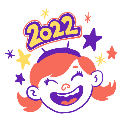 2022 a?o nuevo mujer Diseño PNG