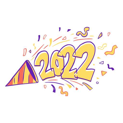 2022 New Year celebration PNG Design