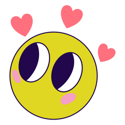 Cute heart emoji  PNG Design