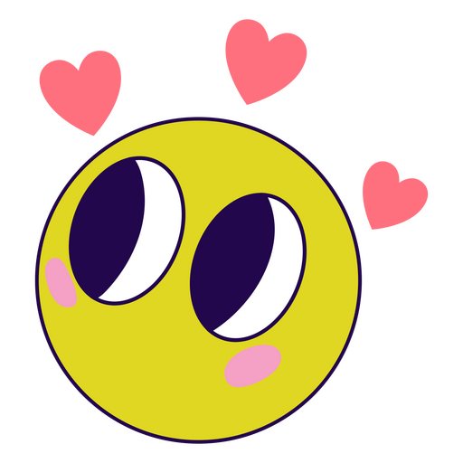 Emoji de coração fofo Desenho PNG