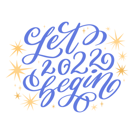 Letras de ano novo 2022 Desenho PNG