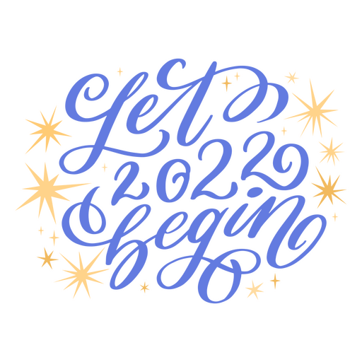 Letras de año nuevo 2022 Diseño PNG