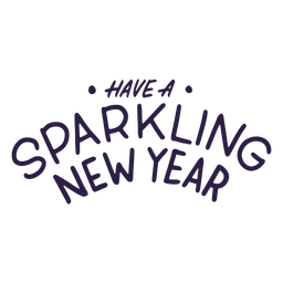 New Year Sparkling Quote PNG Design Transparent PNG