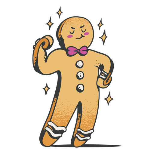 Personagem de ano novo de biscoito de gengibre Desenho PNG