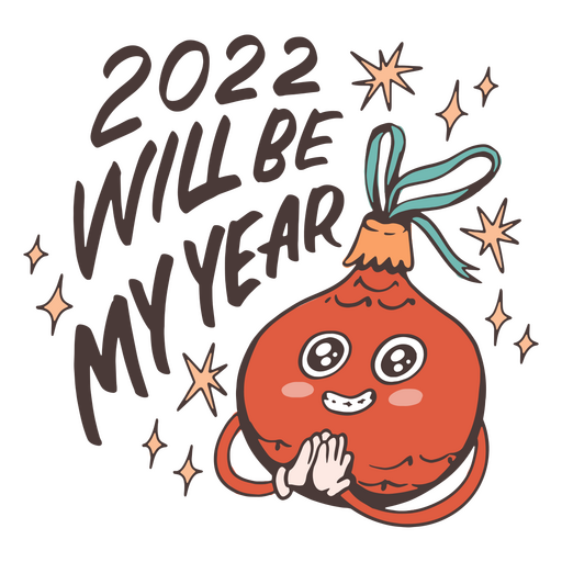 New Year ornament 2022 badge PNG Design