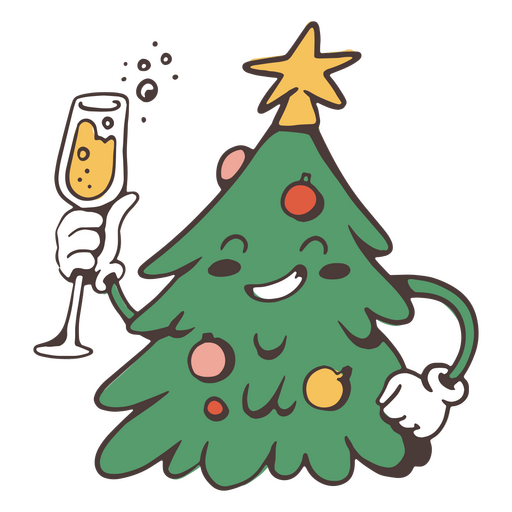 Christmas tree New Year character PNG Design