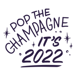 Neujahrs-Champagner-Zitat 2022 PNG-Design