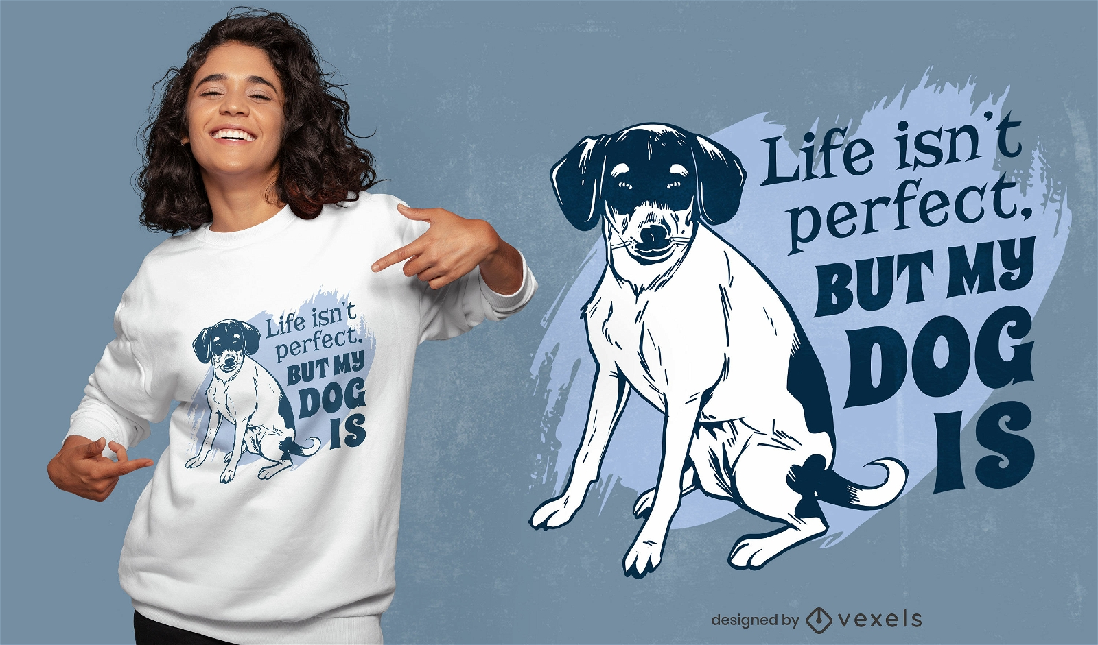 Dise?o de camiseta de raza de perro beagle.
