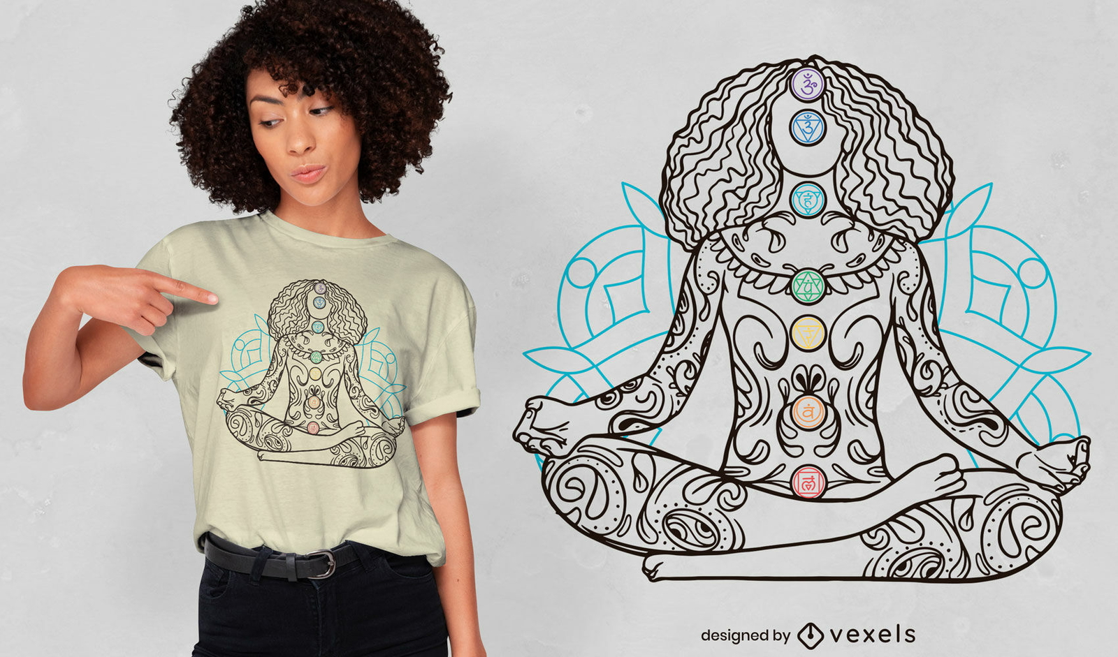 Chakra Mädchen T-Shirt Design