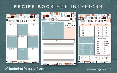 Cookbook Template, Recipe Book Template Graphic by BEST KDP