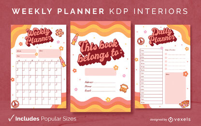 Recipe vegetable book template KDP interior design