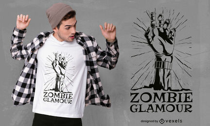 Diseño de camiseta zombie glamour