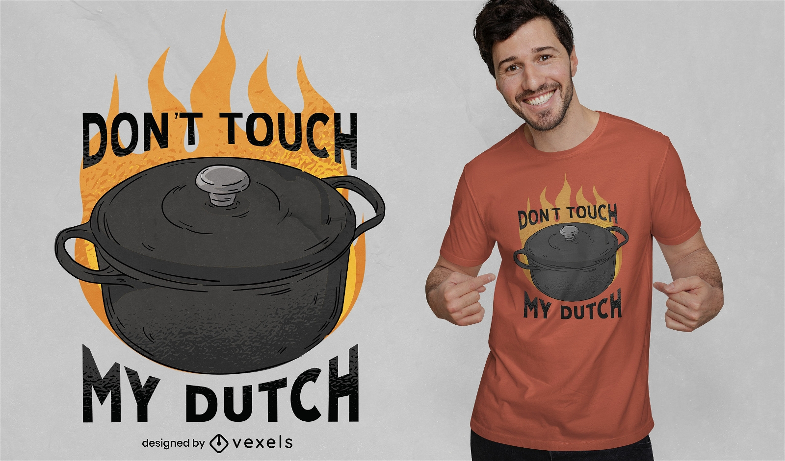Não toque no design da minha camiseta de comida holandesa