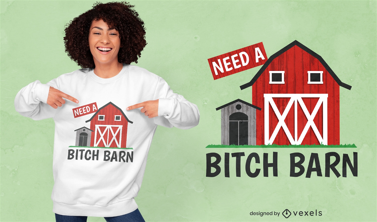 Design de camiseta bitch celeiro