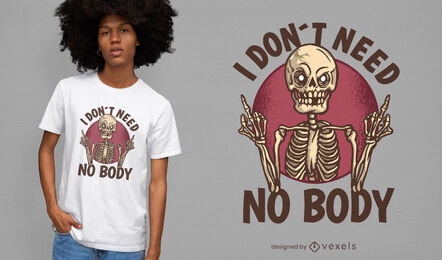 No body skeleton t-shirt design