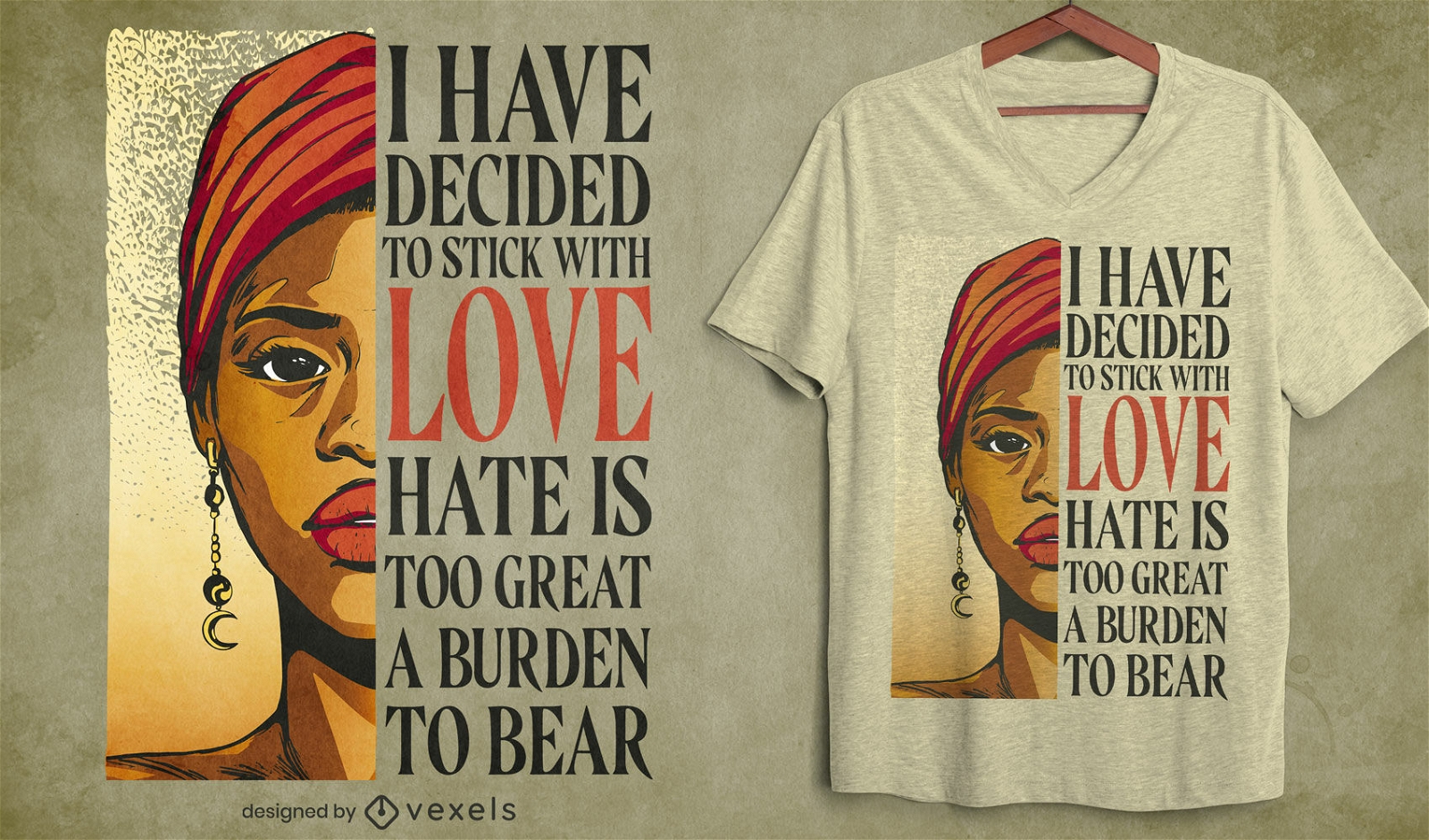 Bleiben Sie beim T-Shirt-Design mit Liebeszitat