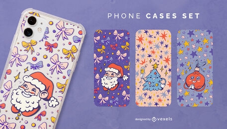Christmas decoration phone cases set