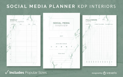 Journalvorlage für Social Media-Planer KDP-Innenarchitektur