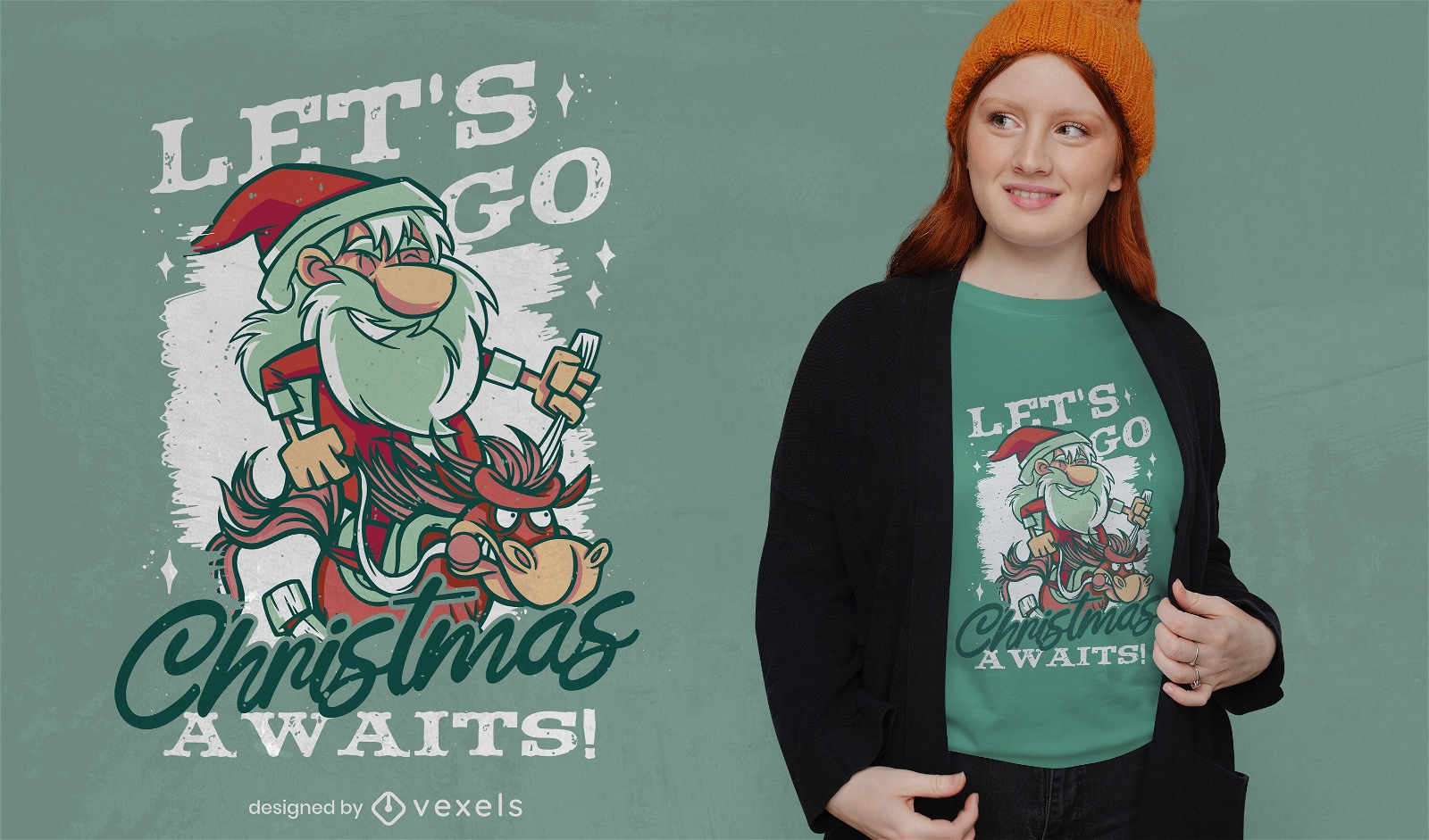 Christmas awaits t-shirt design
