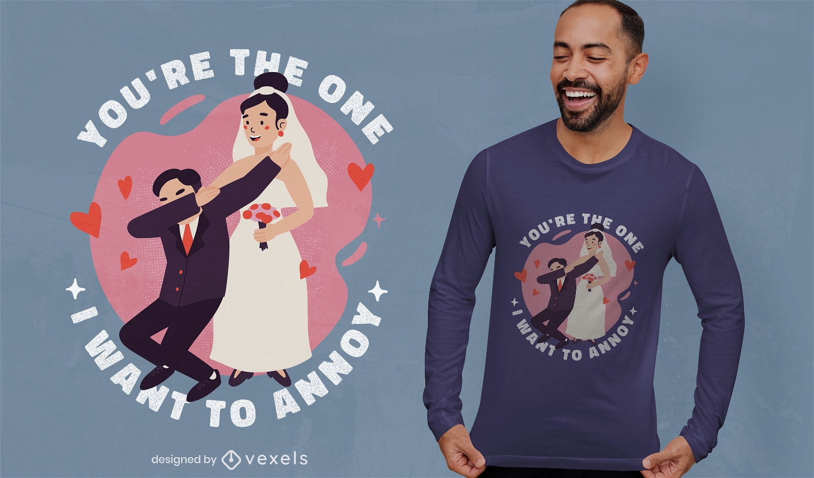 Design engraçado e irritante de t-shirt com citações de casamento