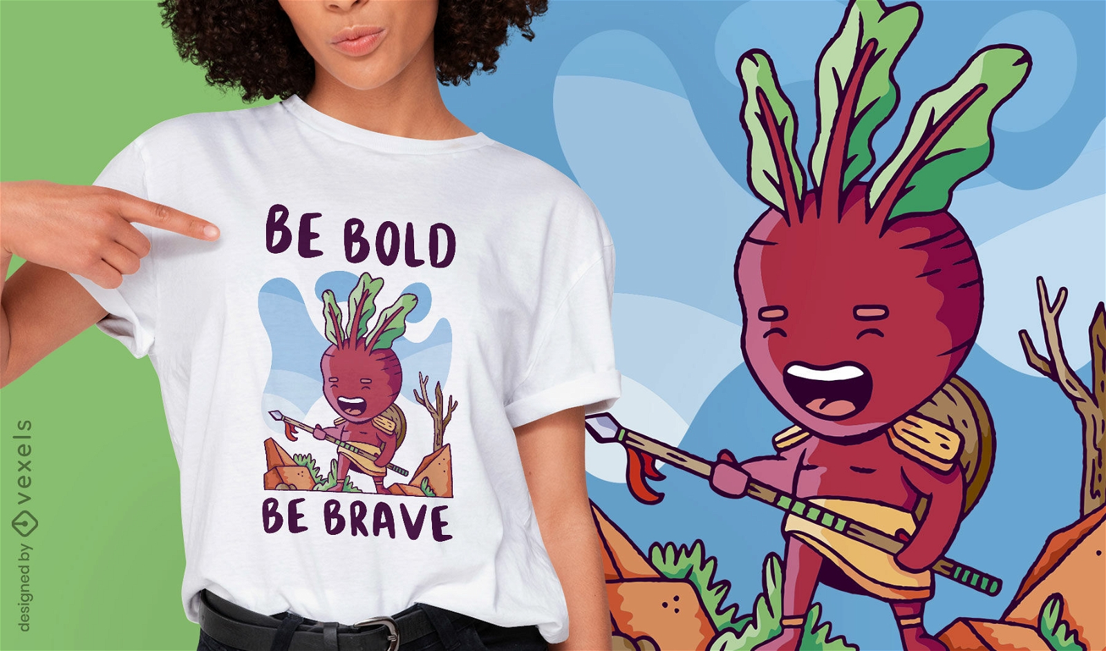Medieval beetroot character t-shirt design