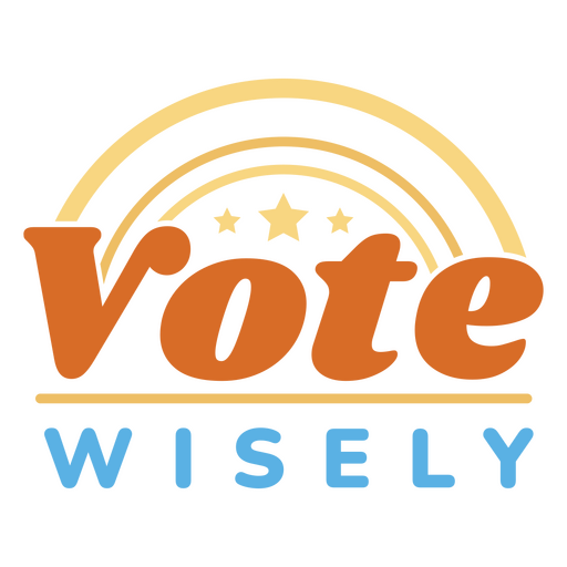 Vote wisely badge PNG Design