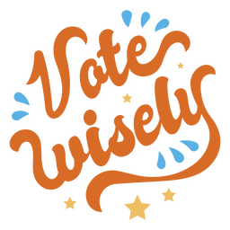 Vote wisely lettering