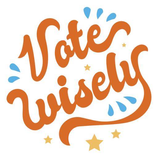 Vote wisely lettering PNG Design