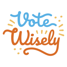 La política electoral vota sabiamente insignia Diseño PNG
