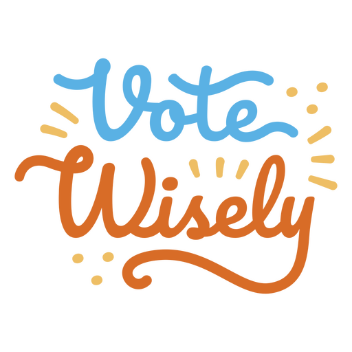 Election politics vote wisely badge PNG Design