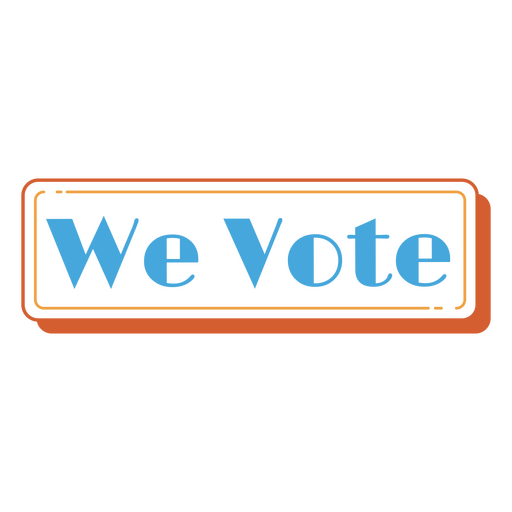 We vote badge PNG Design