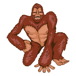 Sasquatch Big Foot angry character PNG Design Transparent PNG