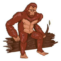 Charakter des Sasquatch-Baumprotokolls PNG-Design