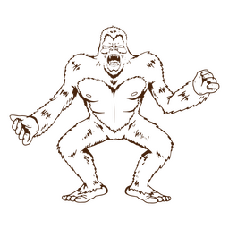 Personaje de grito Sasquatch Diseño PNG Transparent PNG