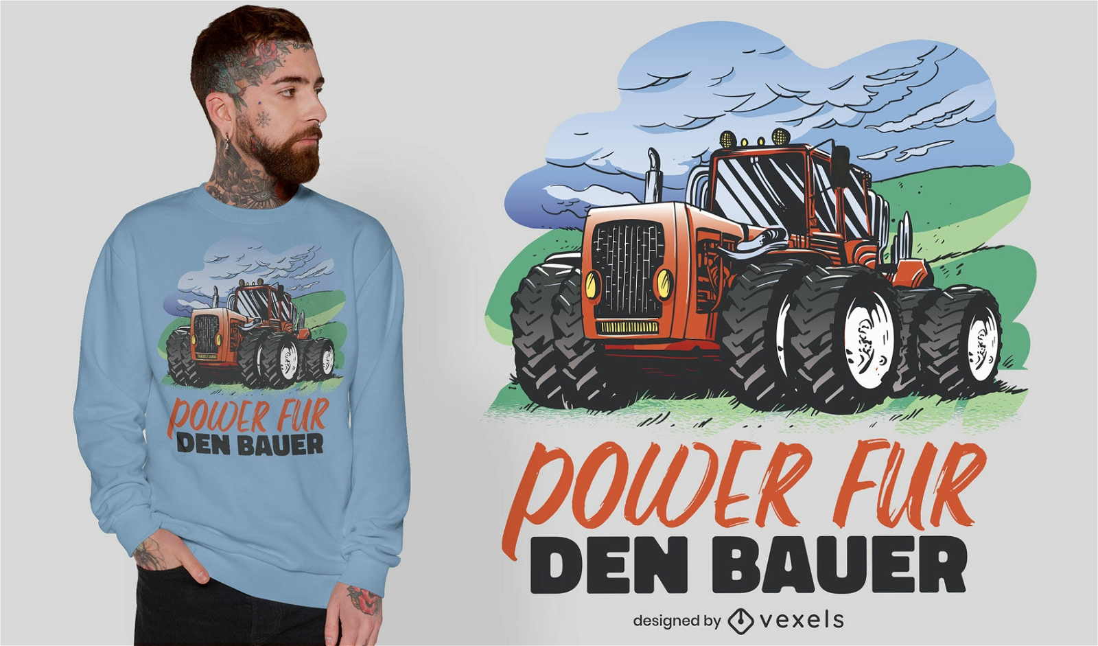 Design de camiseta para transporte de caminhão agrícola