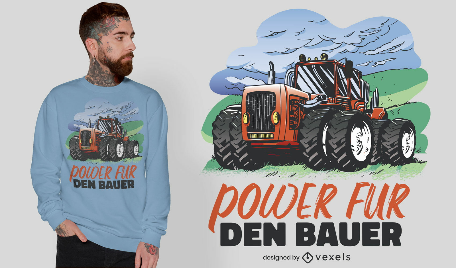 T-Shirt-Design für den Transport von Farm Trucks