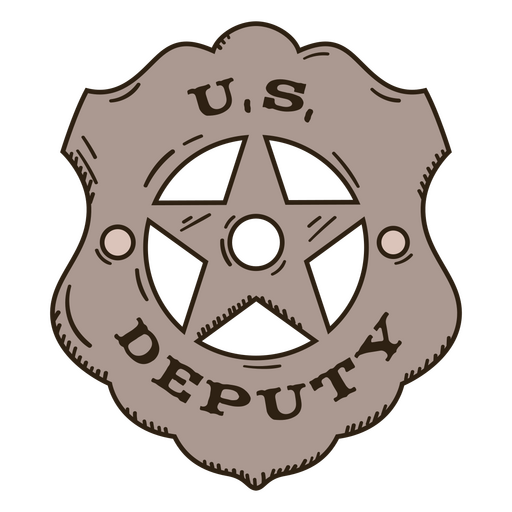 US-Deputy-Abzeichen PNG-Design