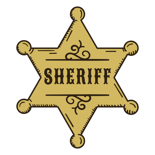 Distintivo de estrela do xerife adjunto Desenho PNG