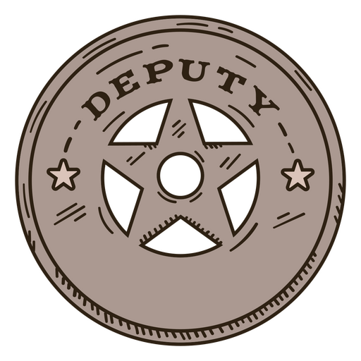 Deputy Sheriff round badge PNG Design