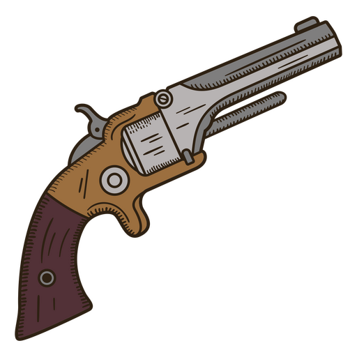 Sheriff pistol gun PNG Design