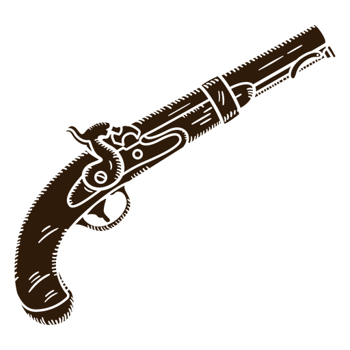 pirate flintlock pistol drawing