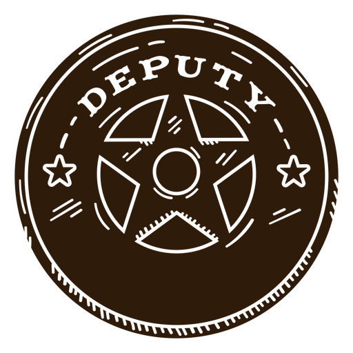 Deputy Sheriff cut out badge PNG Design